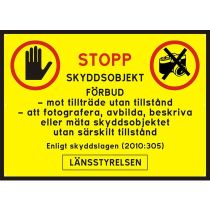 Skylt 2.3 Skyddsobjekt A3 (Rexel)