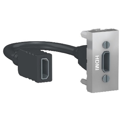 Uttag HDMI en mod alu metallic (Rexel)