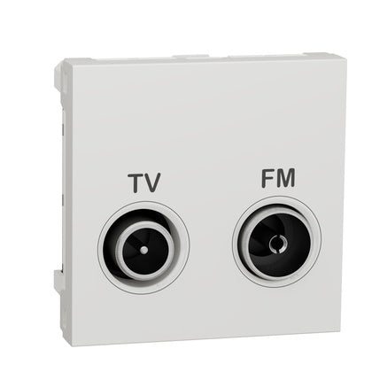 TV/FM fördelaruttag 45x45 vit (Rexel)