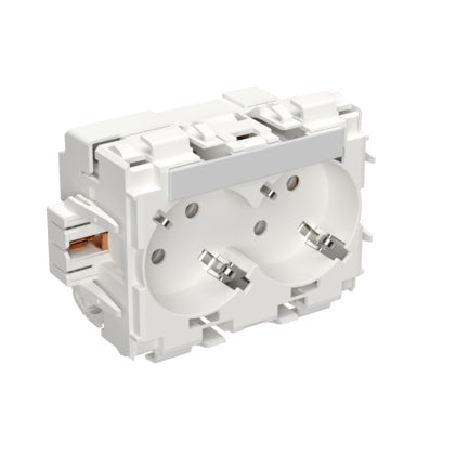 Uttag 2-v utan front push-in (Rexel)