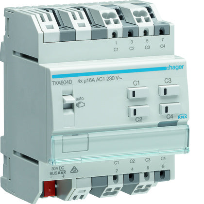Brytaktor easy-KNX 4x16AC-last (Rexel)