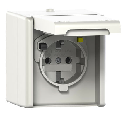 Uttag 1-vägs m jordfelsbr up (Rexel)