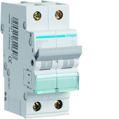 Minibrytare 2-P 10A B 6kA (Rexel)