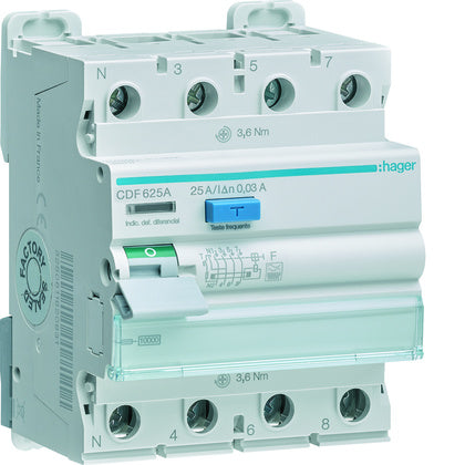 JFB 10kA 3P+N 25A 30mA F (Rexel)
