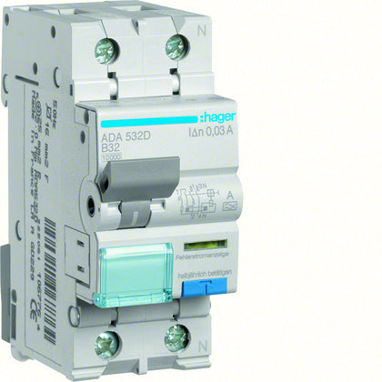 Personsk aut 1P+N B32A 30mA (Rexel)