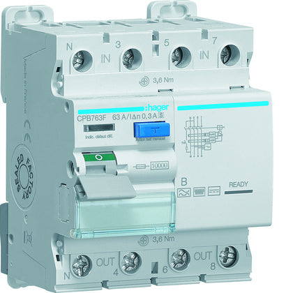 JFB 10kA 3P+N 63A 300mA B S (Rexel)