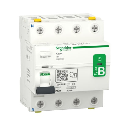 Jordfelsbr A9 4P 25A 30mA B-SI (Rexel)