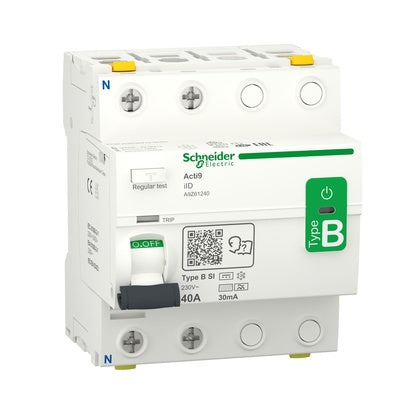 Jordfelsbr A9 2P 40A 30mA B-SI (Rexel)