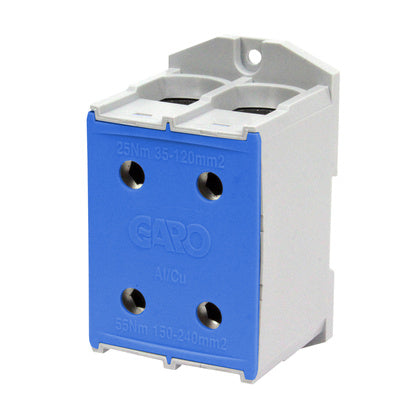 PLINT BLÅ 240mm² Al/CU 2P (Rexel)
