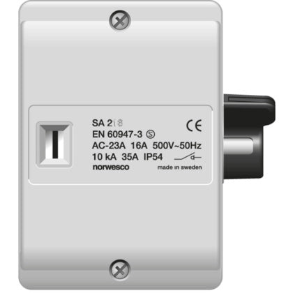 Säkerhetsbr 2p 16A grå (Rexel)
