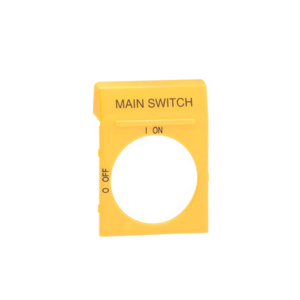 SKYLT GUL MAIN SWITCH" FÖR SE (Rexel)