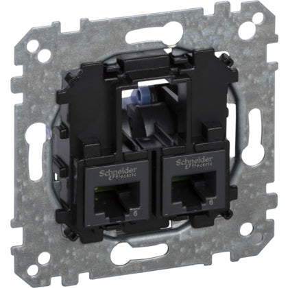 Insats 2 x RJ45 cat6 UTP (Rexel)