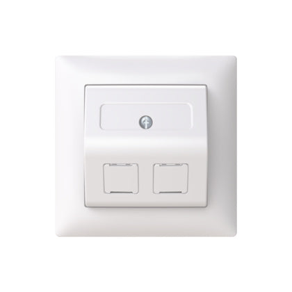 Uttag 2xRJ45 utan kontakter (Rexel)