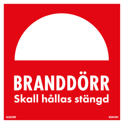Skylt Branddörr (Rexel)