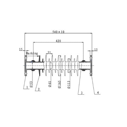 LINEPOSTISOLATOR 52KV (Rexel)