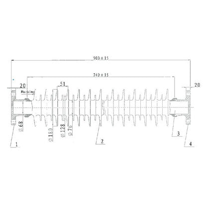 LINEPOSTISOLATOR 72,5KV (Rexel)