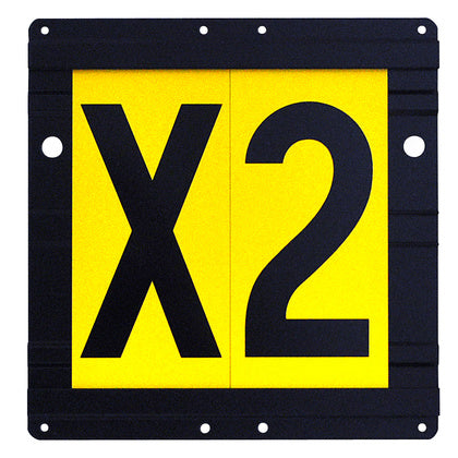 Skylt H160 Gul 1-2 tecken (Rexel)