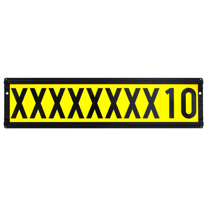 Skylt H160 Gul 10 tecken (Rexel)
