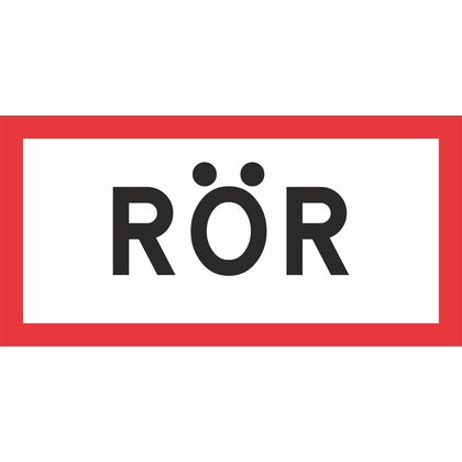 Skylt RÖR 2000x1000mm (Rexel)