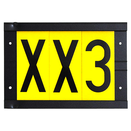 Skylt H80 Gul 3 tecken (Rexel)