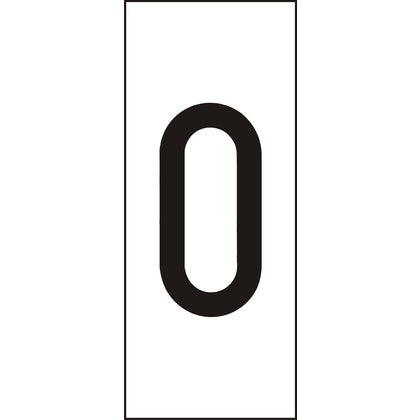 Märksyst H10 Vit Siffra 0 (Rexel)