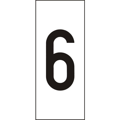 Märksyst H10 Vit Siffra 6 (Rexel)