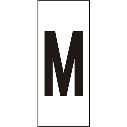 Märksyst H10 Vit Bokstav M (Rexel)