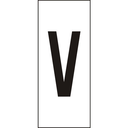 Märksyst H10 Vit Bokstav V (Rexel)