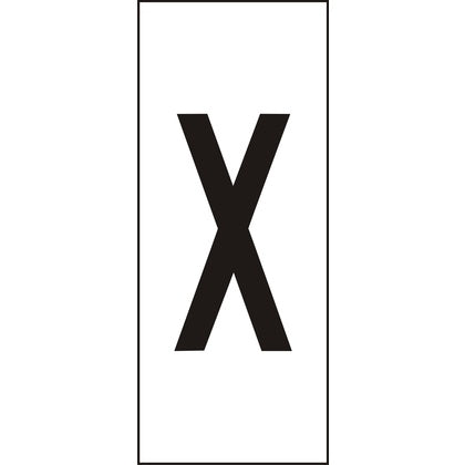Märksyst H10 Vit Bokstav X (Rexel)