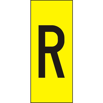 Märksyst H10 Gul Bokstav R (Rexel)