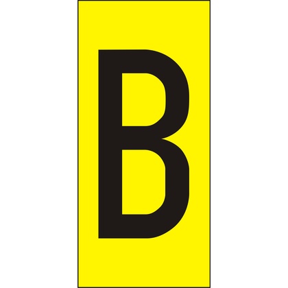 Märksyst H50 Gul Bokstav B (Rexel)
