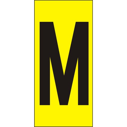 Märksyst H50 Gul Bokstav M (Rexel)