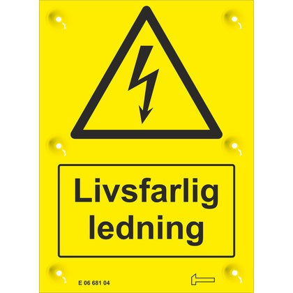 SKYLT LIVSFARLIG LEDNING  AL (Rexel)