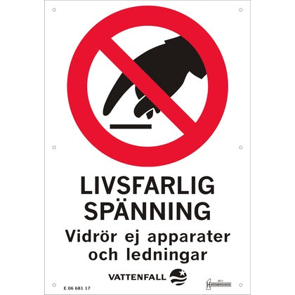 Skylt Livsf spänn V-fall A4 (Rexel)