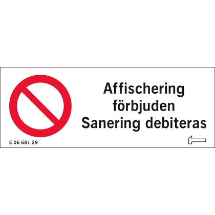 Dekal Affischering förbjuden (Rexel)