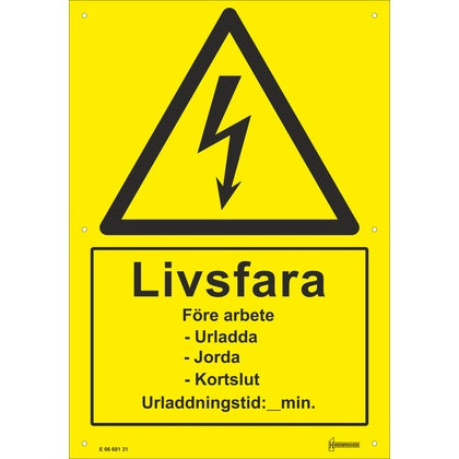 Skylt kondensatorbatteri A4 (Rexel)