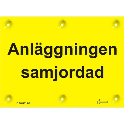 Skylt Anläggn samjordad A6 (Rexel)