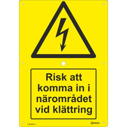 Skylt A4, Risk i närområdet (Rexel)