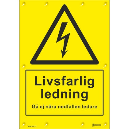 Skylt Livsf ledn märkplats A4 (Rexel)