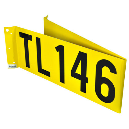 Flygnummerskylt F35 5 tecken (Rexel)