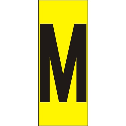 Märksyst H80 Gul Bokstav M (Rexel)