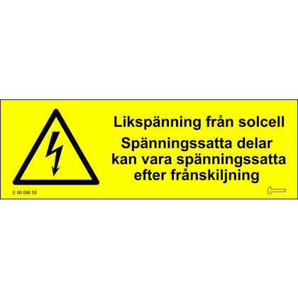 Dekal Likspänning från solcell (Rexel)