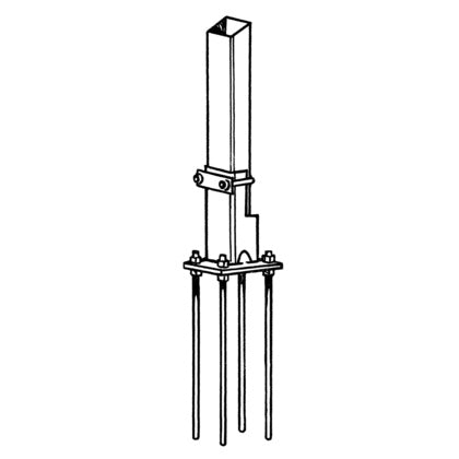 Bergfot 100x100mm stolpe (Rexel)
