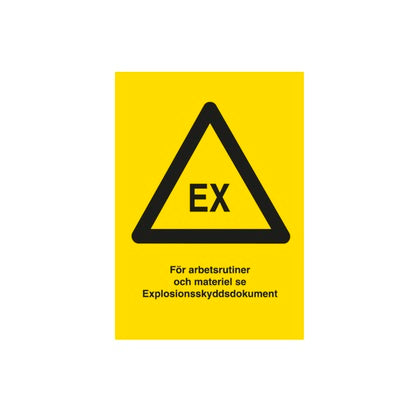 VARNINGSSKYLT EX SJÄLVHÄF (Rexel)