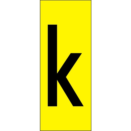 Märksyst H80 Gul Bokstav k (Rexel)