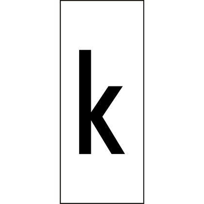 Märksyst H10 Vit Bokstav k (Rexel)