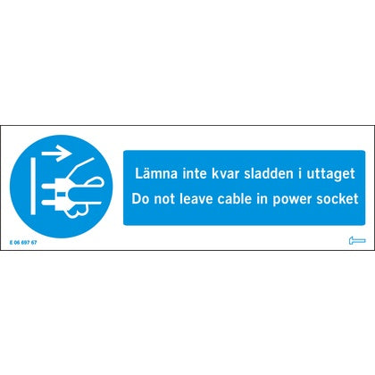 Dekal för eluttag 120x40mm (Rexel)