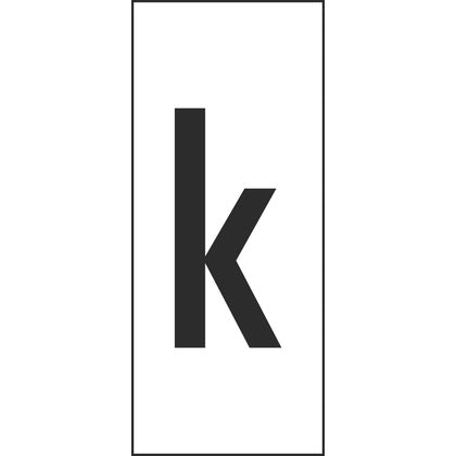 Märksyst H25 Vit Bokstav k (Rexel)