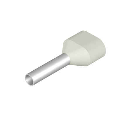 Ändhyls 2x0,75 8mm vit Pås/500 (Rexel)