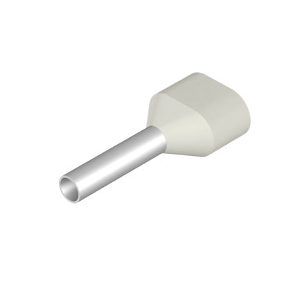 Ändhyls 2x0,75 8mm vit Pås/100 (Rexel)